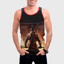 Майка-безрукавка мужская Sekiro: Shadows Die Twice, цвет: 3D-красный — фото 2