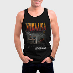 Майка-безрукавка мужская Nirvana heart shaped box, цвет: 3D-черный — фото 2