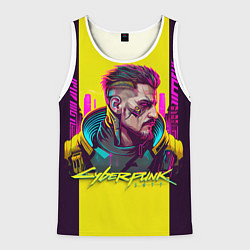Мужская майка без рукавов Киберпанк 2077 Арт