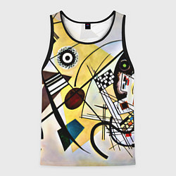 Майка-безрукавка мужская Поперечная линия - Василий Кандинский, цвет: 3D-черный