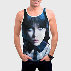 Майка-безрукавка мужская Уэнсдэй: дочь Аддамсов, цвет: 3D-белый — фото 2