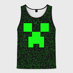 Майка-безрукавка мужская Minecraft green squares, цвет: 3D-черный