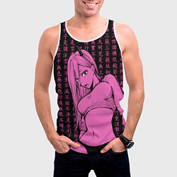 Майка-безрукавка мужская Человек - бензопила Пауэр в топике, цвет: 3D-белый — фото 2