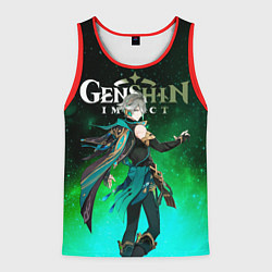 Майка-безрукавка мужская Аль Хайтам Геншин Импакт, цвет: 3D-красный