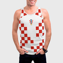 Майка-безрукавка мужская Форма сборной Хорватии, цвет: 3D-белый — фото 2