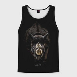 Мужская майка без рукавов Мощный носорог