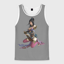 Майка-безрукавка мужская Samurai girl with a sword, цвет: 3D-белый