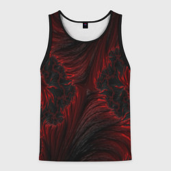 Майка-безрукавка мужская Красно - черные текстуры, цвет: 3D-черный