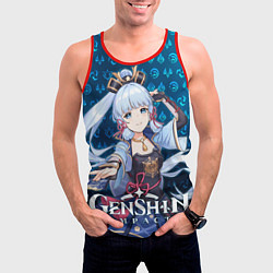 Майка-безрукавка мужская Камисато Аяка элементали, цвет: 3D-красный — фото 2