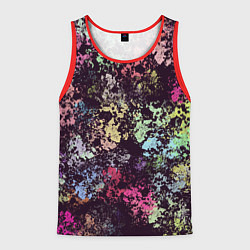 Майка-безрукавка мужская Яркие краски, цвет: 3D-красный