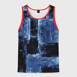 Мужская майка без рукавов Синий абстракт