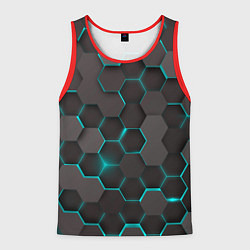 Майка-безрукавка мужская Космические грани, цвет: 3D-красный