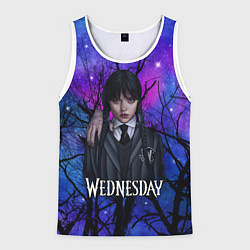Майка-безрукавка мужская Wednesday background, цвет: 3D-белый