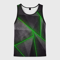 Мужская майка без рукавов Stripes Abstract green