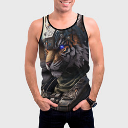 Майка-безрукавка мужская Battle Tiger, цвет: 3D-черный — фото 2