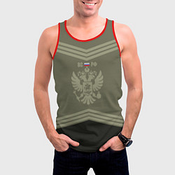 Майка-безрукавка мужская Двуглавый орел россии, цвет: 3D-красный — фото 2