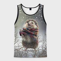 Мужская майка без рукавов Радостный ежик