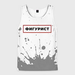 Мужская майка без рукавов Фигурист в рамке красного цвета