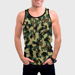 Майка-безрукавка мужская Военный камуфляж, цвет: 3D-черный — фото 2