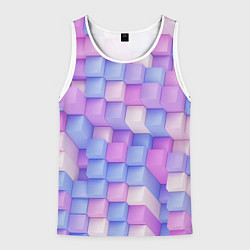 Мужская майка без рукавов Абстрактный кубический паттерн