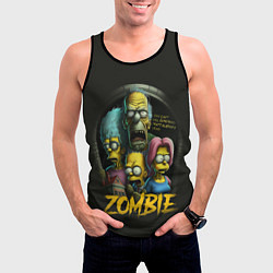 Майка-безрукавка мужская Simpsons zombie, цвет: 3D-черный — фото 2