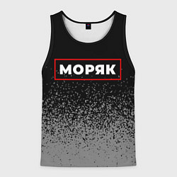 Майка-безрукавка мужская Моряк - в рамке красного цвета, цвет: 3D-черный