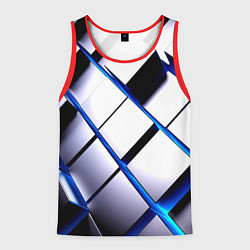 Мужская майка без рукавов Неоновые плиты киберпанк