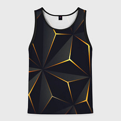 Майка-безрукавка мужская Hexagon Line Smart, цвет: 3D-черный