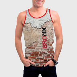 Майка-безрукавка мужская Старая кирпичная стена - Бронкс, цвет: 3D-красный — фото 2