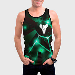 Майка-безрукавка мужская Destiny разлом плит, цвет: 3D-черный — фото 2