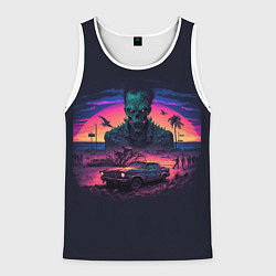 Мужская майка без рукавов Zombie Retrowave