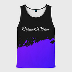 Майка-безрукавка мужская Children of Bodom purple grunge, цвет: 3D-черный