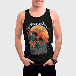 Майка-безрукавка мужская Metallica - Металлика, цвет: 3D-черный — фото 2