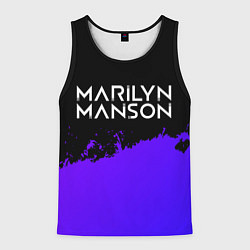 Майка-безрукавка мужская Marilyn Manson purple grunge, цвет: 3D-черный