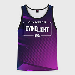 Майка-безрукавка мужская Dying Light gaming champion: рамка с лого и джойст, цвет: 3D-черный