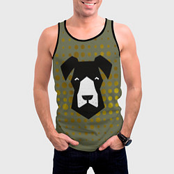 Майка-безрукавка мужская Сторожевой черный пёс, цвет: 3D-черный — фото 2