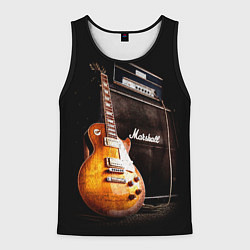 Майка-безрукавка мужская Рокерская гитара, цвет: 3D-черный