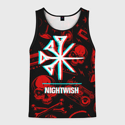 Мужская майка без рукавов Nightwish rock glitch