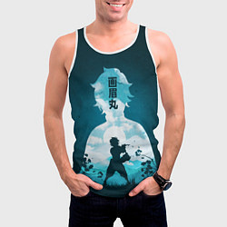 Майка-безрукавка мужская Gabimaru the Hollow, цвет: 3D-белый — фото 2