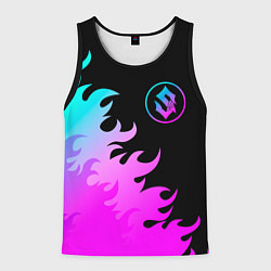 Майка-безрукавка мужская Sabaton неоновый огонь, цвет: 3D-черный