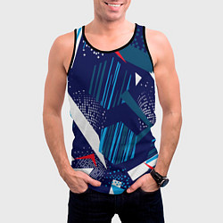 Майка-безрукавка мужская Текстурный грандж, цвет: 3D-черный — фото 2