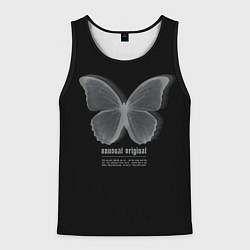 Майка-безрукавка мужская Butterfly unusualy original, цвет: 3D-черный