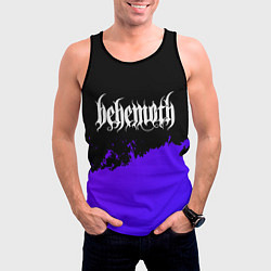 Майка-безрукавка мужская Behemoth purple grunge, цвет: 3D-черный — фото 2