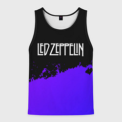 Майка-безрукавка мужская Led Zeppelin purple grunge, цвет: 3D-черный