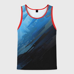 Майка-безрукавка мужская Black blue style, цвет: 3D-красный