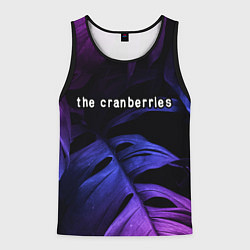 Майка-безрукавка мужская The Cranberries neon monstera, цвет: 3D-черный