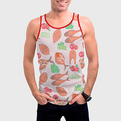 Майка-безрукавка мужская Красная рыба, цвет: 3D-красный — фото 2