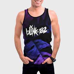 Майка-безрукавка мужская Blink 182 neon monstera, цвет: 3D-черный — фото 2