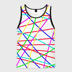 Мужская майка без рукавов Яркие цветные линии