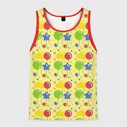 Майка-безрукавка мужская Яркий праздник, цвет: 3D-красный